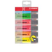 Stabilo Boss Highlighter Chisel Tip 2.0-5.0mm Assorted Colours Wallet 6