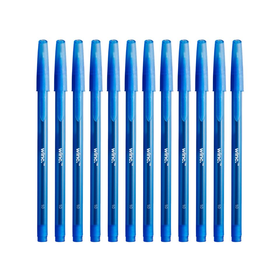 Winc Stick Ballpoint Pen Medium 1.0mm Blue Box 12
