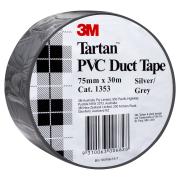 3M Tartan PVC Duct Tape Silver/Grey 75mm X 30m