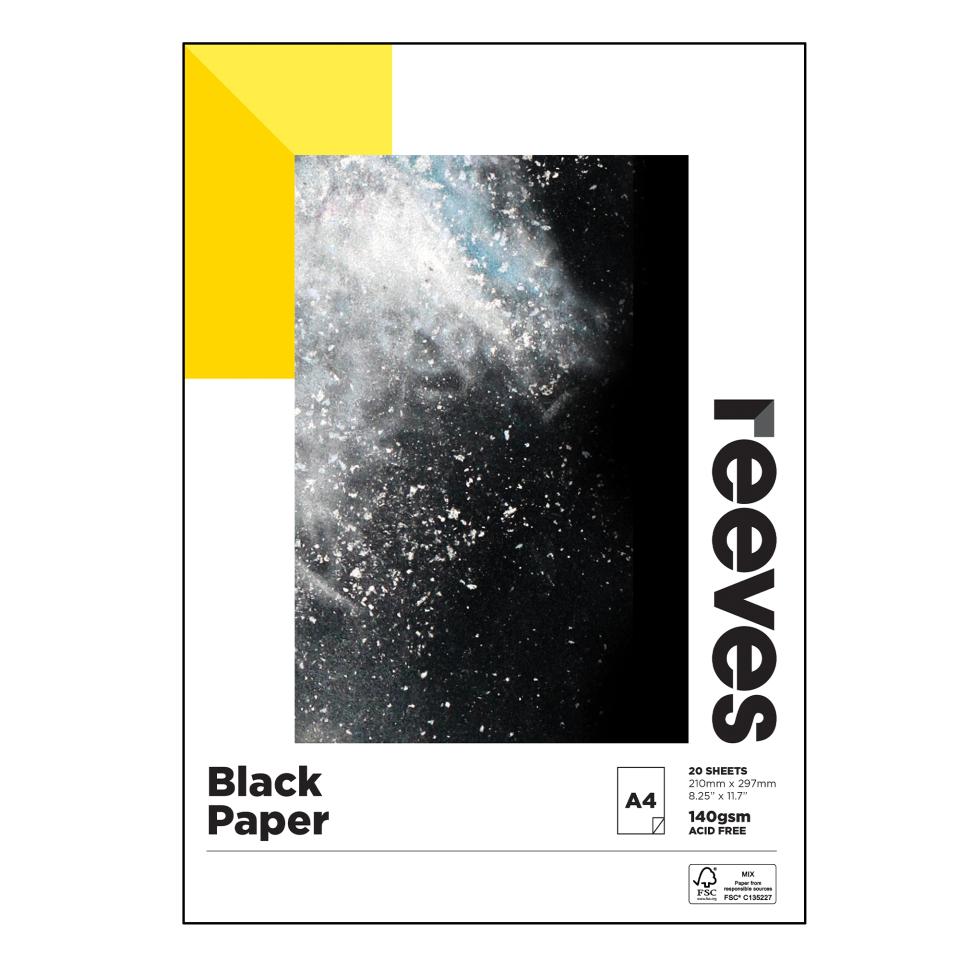 Reeves Paper 140gsm A4 Pad 40 Page Black