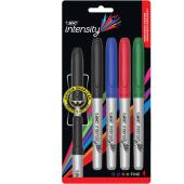 Bic Intensity Grip Permanent Marker Fine Office Assorted Pack 4