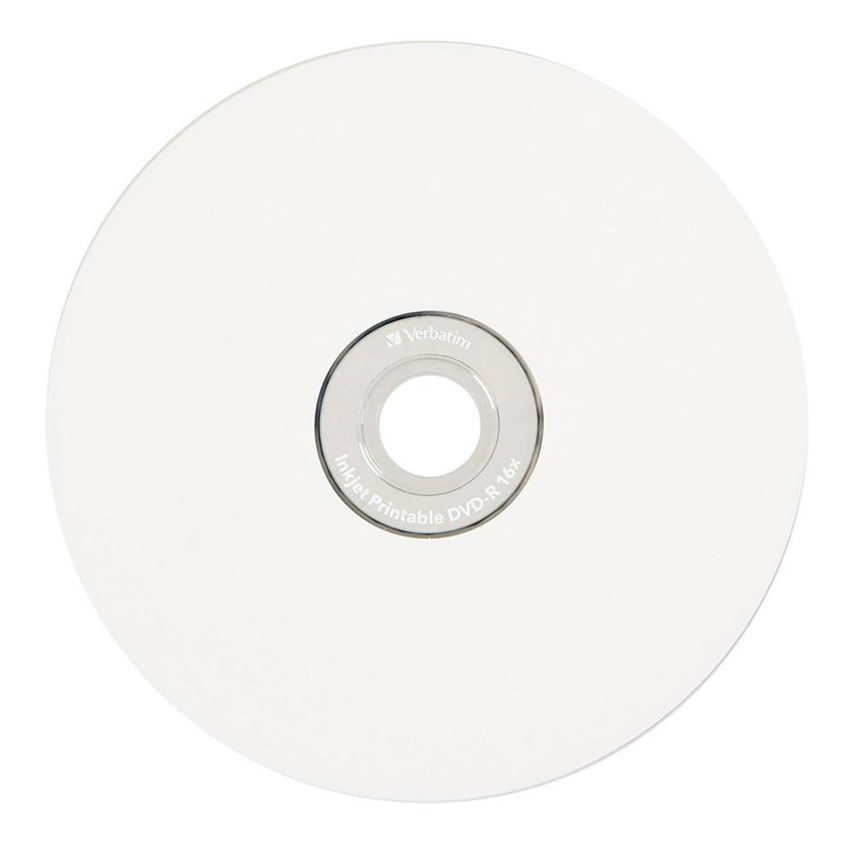 Verbatim White Inkjet Printable DVD-R 4.7 GB / 16x / 120 Min - 50-Pack ...