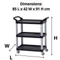 Thumbnail image of Compass Compact 3 Shelf Utility Cart