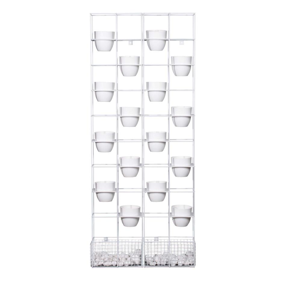 Rapid Line Bloom Vertical Garden with Pots and Polished Stones 1940H x