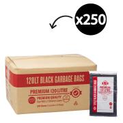 Austar Bin Liners Premium Heavy Duty 120 Litre Black Packet 25 Carton 250