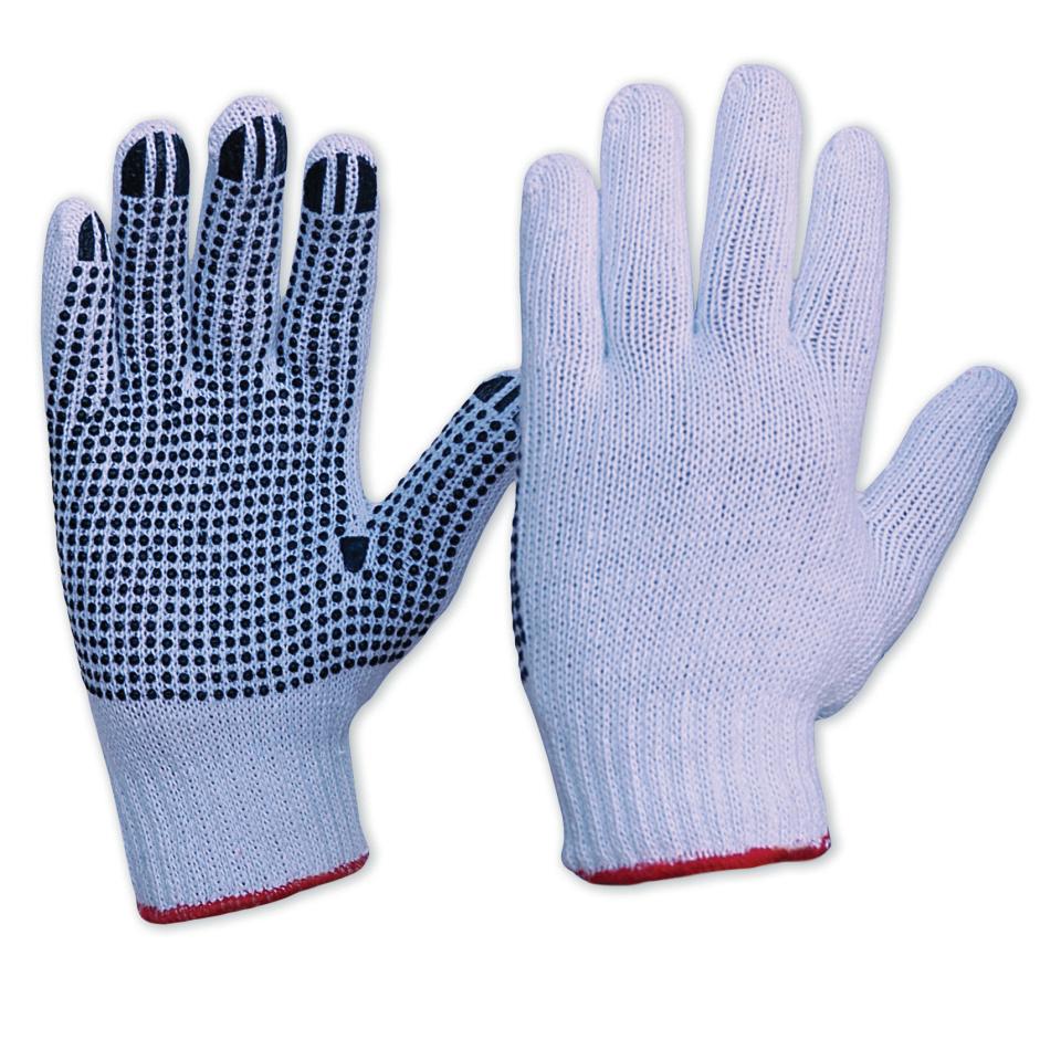 Pro Choice 342Kpdbl Knitted Poly/Cotton Dot Grip Gloves- Ladies Pair