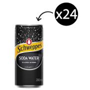 Schweppes Soda Water Slim Line Can 200ml Carton 24