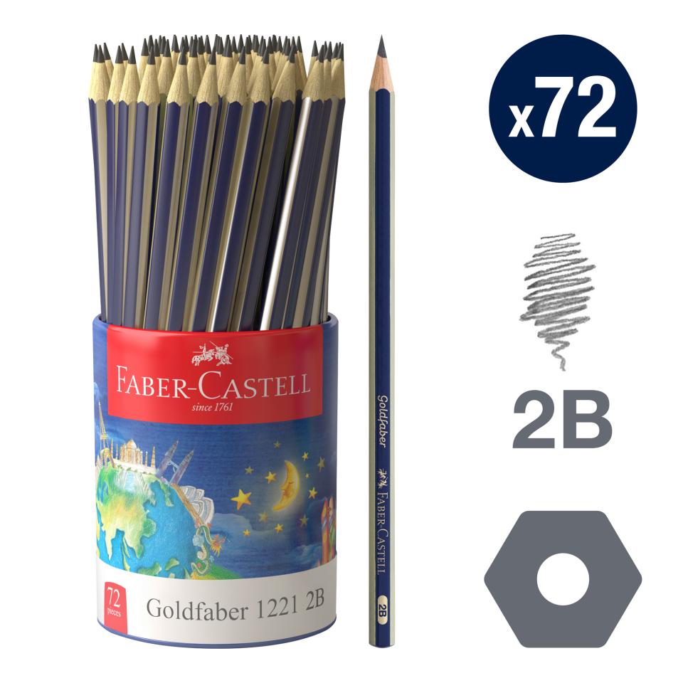 Faber-castell Goldfaber Graphite Pencils 2B - Tin Cup of 72 Image