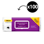 HiCare Antibacterial Disinfectant Surface Wipes Pack 100
