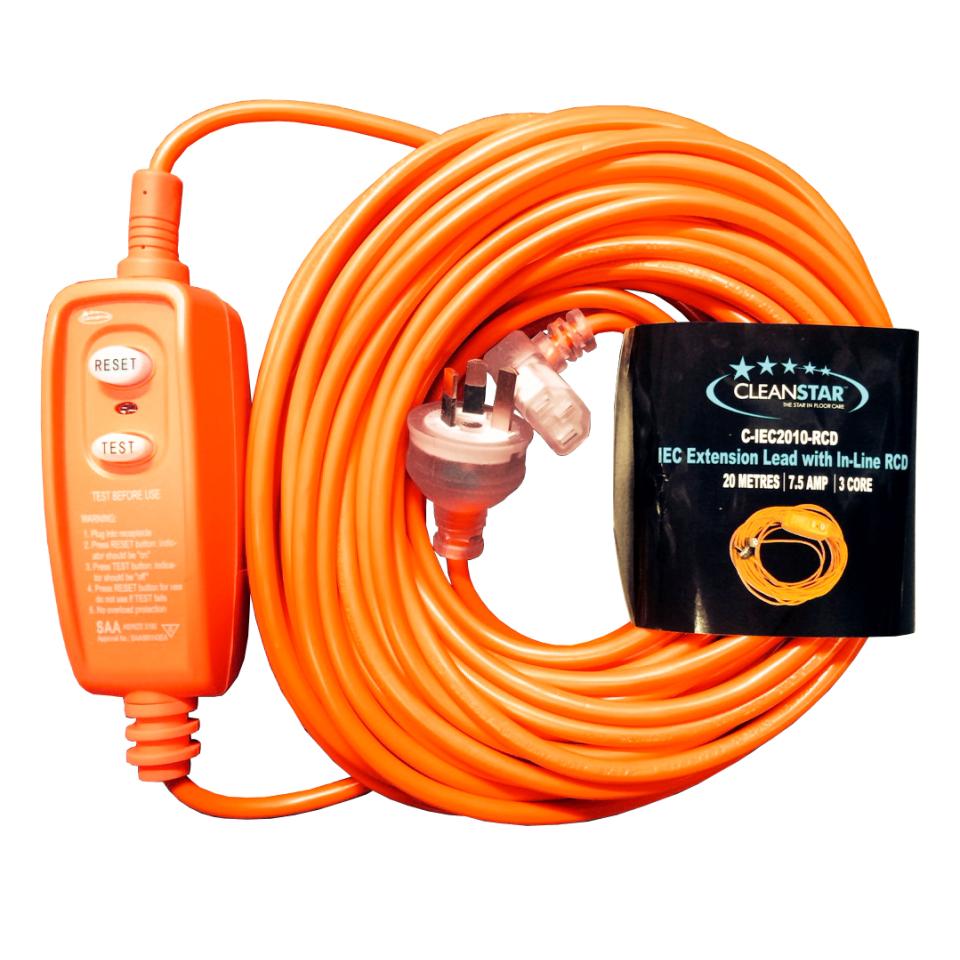 Cleanstar IEC Extension Lead With RCD 20m Winc
