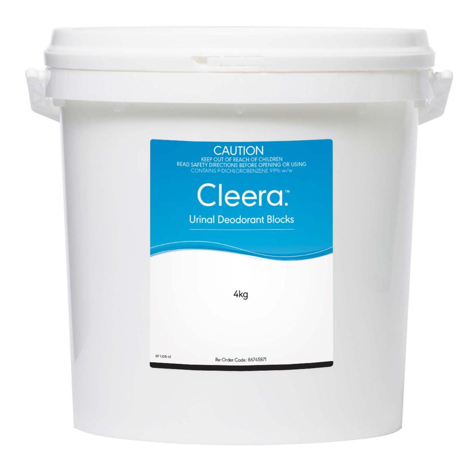 Cleera Urinal Deodorant Blocks Tub 4kg | Winc