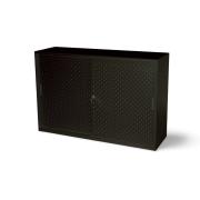 Perforated Sliding Door Cupboard Black