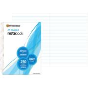 Officemax A4 Divided Notebook 7mm Ruled 4 Pocket Dividers 250 Pages