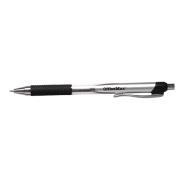 Officemax Ballpoint Pen 1.0mm Rubber Grip Black Pack Of 12