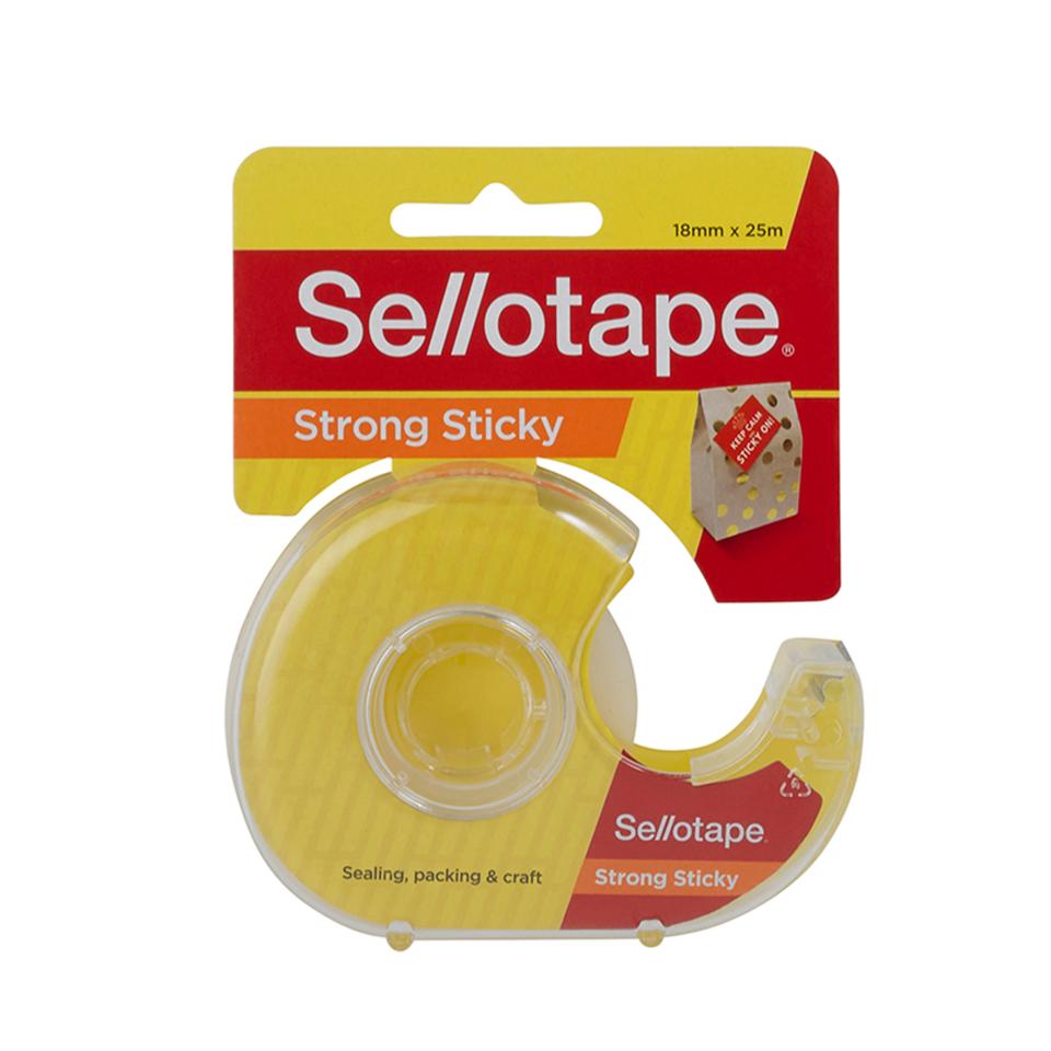 Sellotape Sticky Tape with Dispenser 18mm x 25m