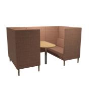 Quiet Booth 2 Seater Warwick Overton Clay Fabric