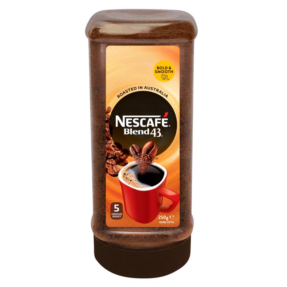konto Erasure sikkerhed Nescafe Blend 43 Instant Coffee Beverage Bar PET Refill Jar 250g | Winc