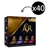 L'OR Espresso Coffee Capsules Breakfast Collection Box 40