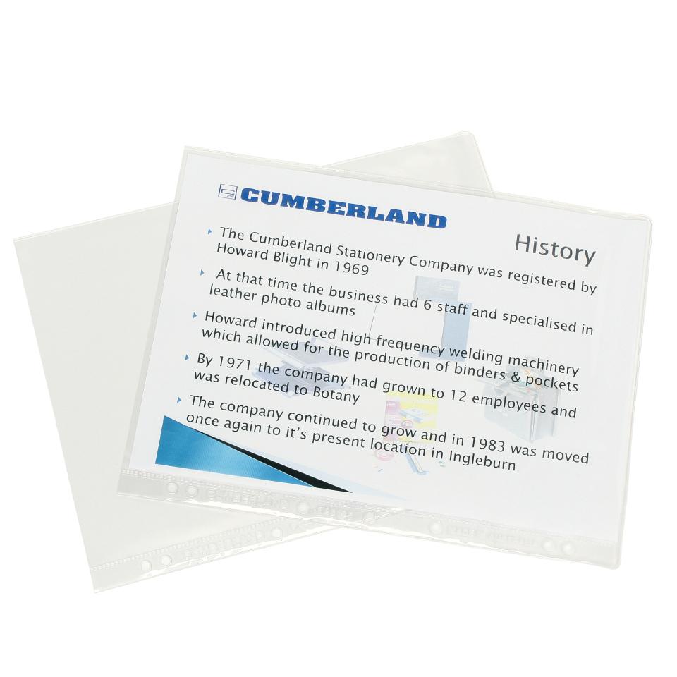 Cumberland Sheet Protector A4 Sp6135 Punched Heavy Duty Pack 25