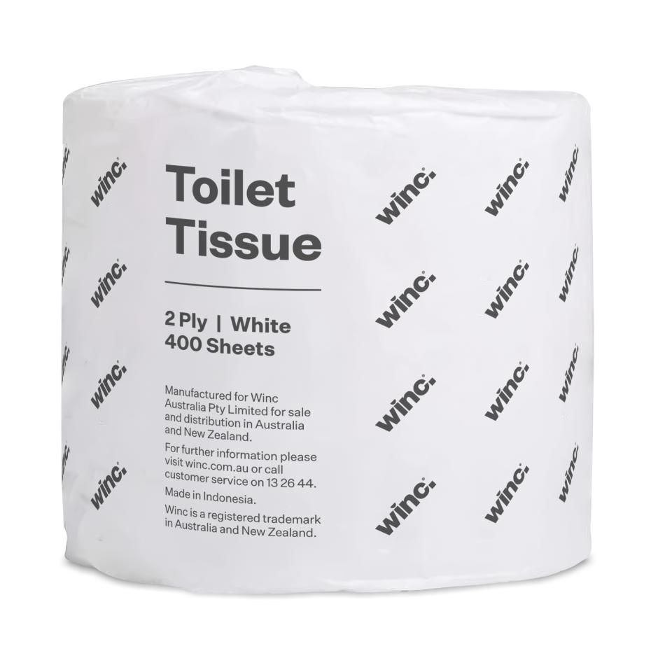 Winc Toilet Tissue 2 Ply Roll 400 Sheets Carton 48