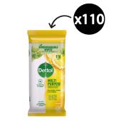 Dettol Biodegradable Multipurpose Wipes Lemon Burst Pack 110