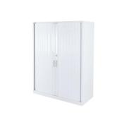 Steelco Tambour Cabinet 2 Adjustable Shelves Lockable 1015h x 900w x 463dmm