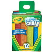 Crayola Washable Sidewalk Chalk Assorted Colours Pack Of 12