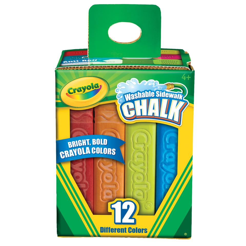 Crayola Washable Sidewalk Chalk Assorted Colours Pack Of 12