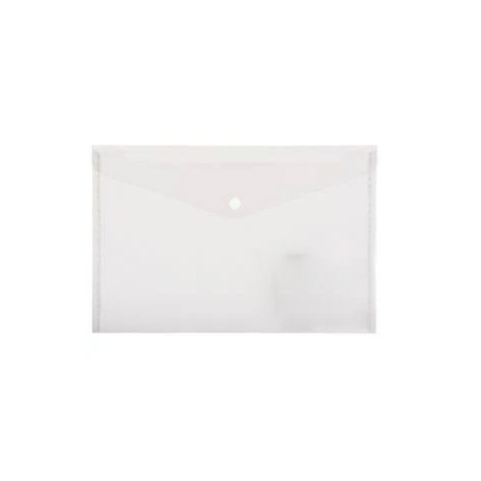 Winc Document Wallet Polypropylene A4 Button Clear Winc