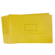 Marbig Slimpick Document Wallet  Brights Yellow Pack 10