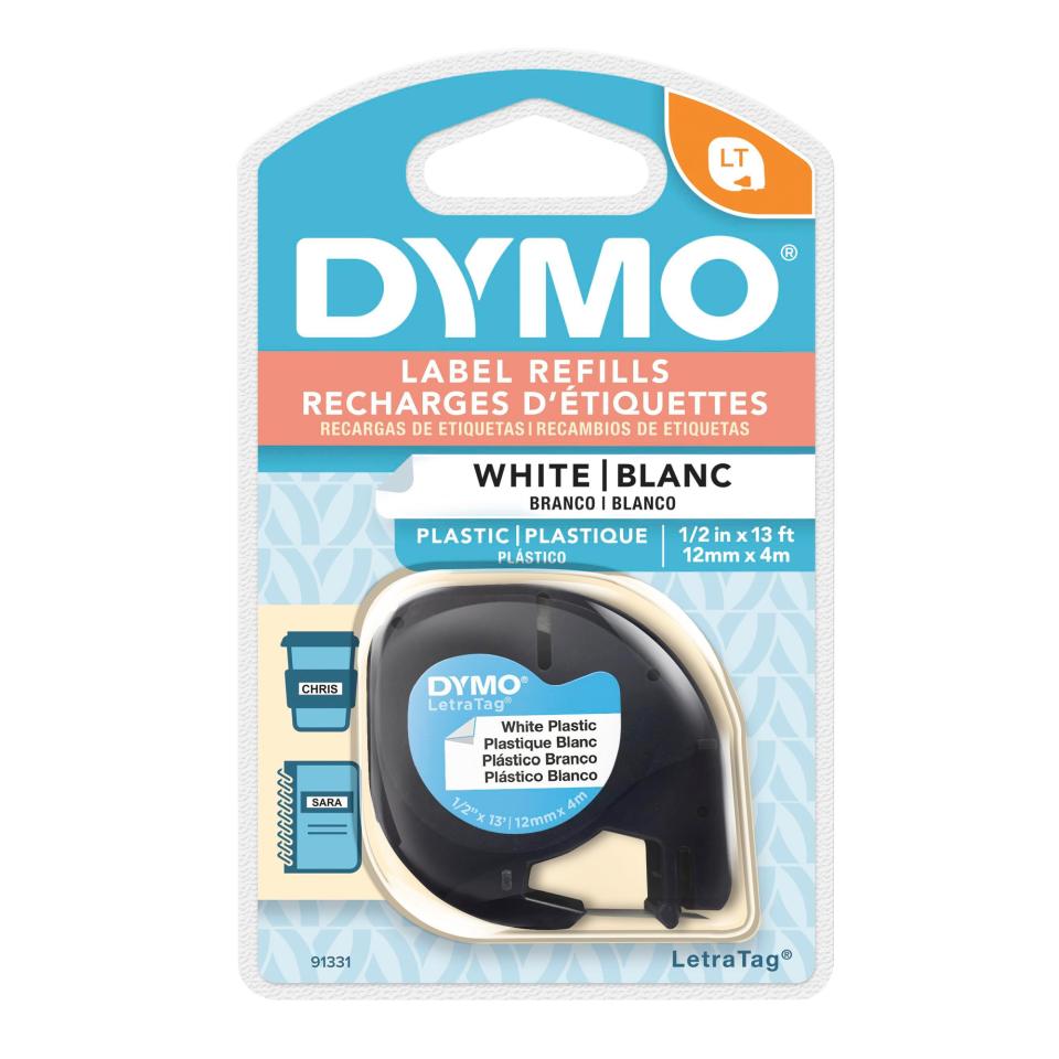 Dymo Letratag Label Printer Plastic Tape 12mm x 4m White | Winc