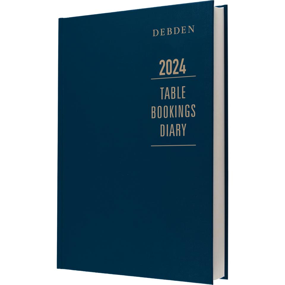 Collins Debden 2024 Table Bookings Diary A4 2 Pages Per Day Blue