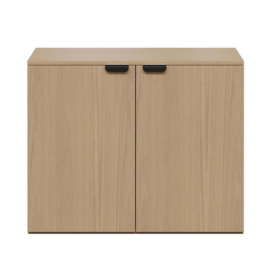 Credenza A 4 Door With Handles 1500 W X 450d X 725h Natural Oak Finish