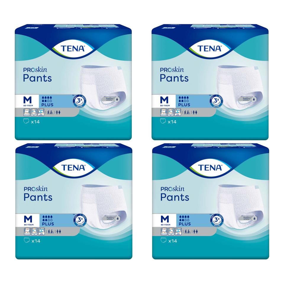 Tena Proskin Pants Plus Medium Pack 14 Carton 4 Winc