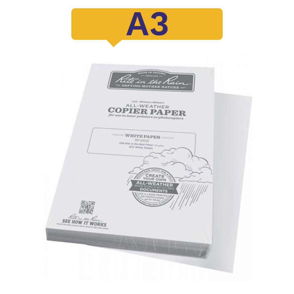 Rite In The Rain All-weather Printer Paper A3 75gsm White Pack 200
