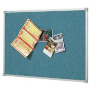 Quartet Bulletin Board Penrite Fabric 600h x 900wmm Wedgewood Blue