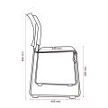 Thumbnail image of Buro Maxim Sled Base Visitor Chair Black with Black Powdercoat Frame