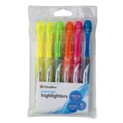 Officemax Assorted Pocket Style Highlighters Chisel Tip Pack Of 6