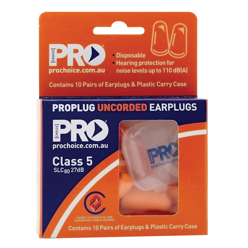 Pro Choice Disposable Uncorded Earplugs Class 5 Pack 10