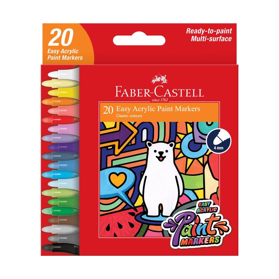 Faber-Castell Easy Acrylic Paint Marker Box Of 20 Image