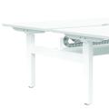 Thumbnail image of Buro Altri Height Adjustable B2B Desk 1800(W)x1600(D)x630-1280(H)mm Sq Leg White Fixed Cable Tray