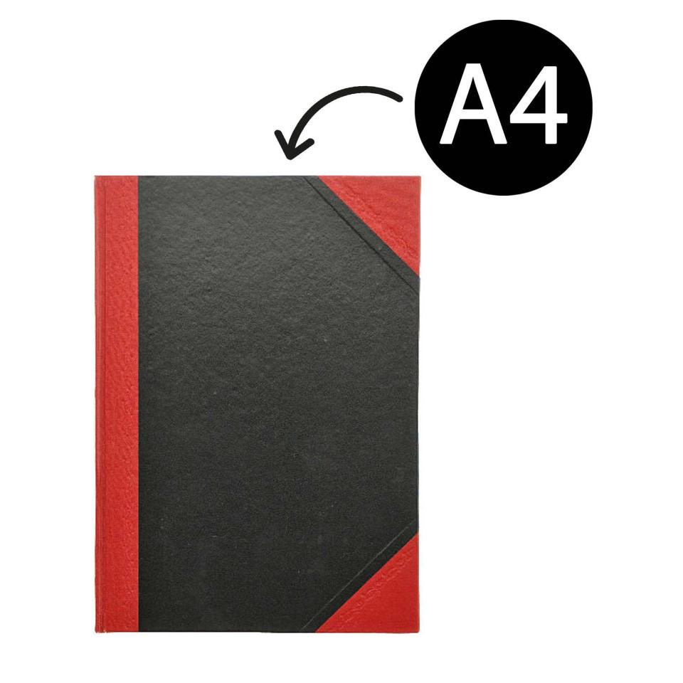 Cumberland Notebook Hardcover Ruled A4 200 Page Red/Black Image