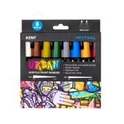 Kent Urban Acrylic Paint Marker Medium Neutral Set Of 8