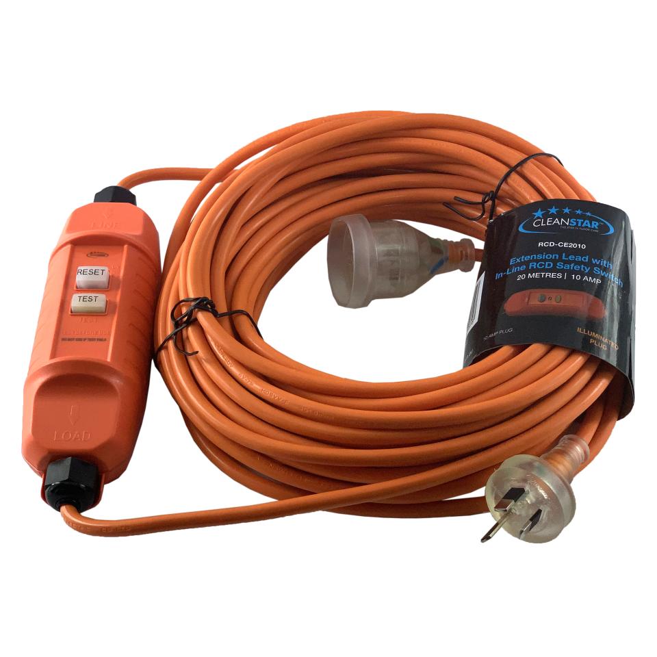 Cleanstar IEC Extension Lead With RCD 20m