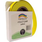 Rainbow Stripping Streamer Roll 25mmx30mm Yellow