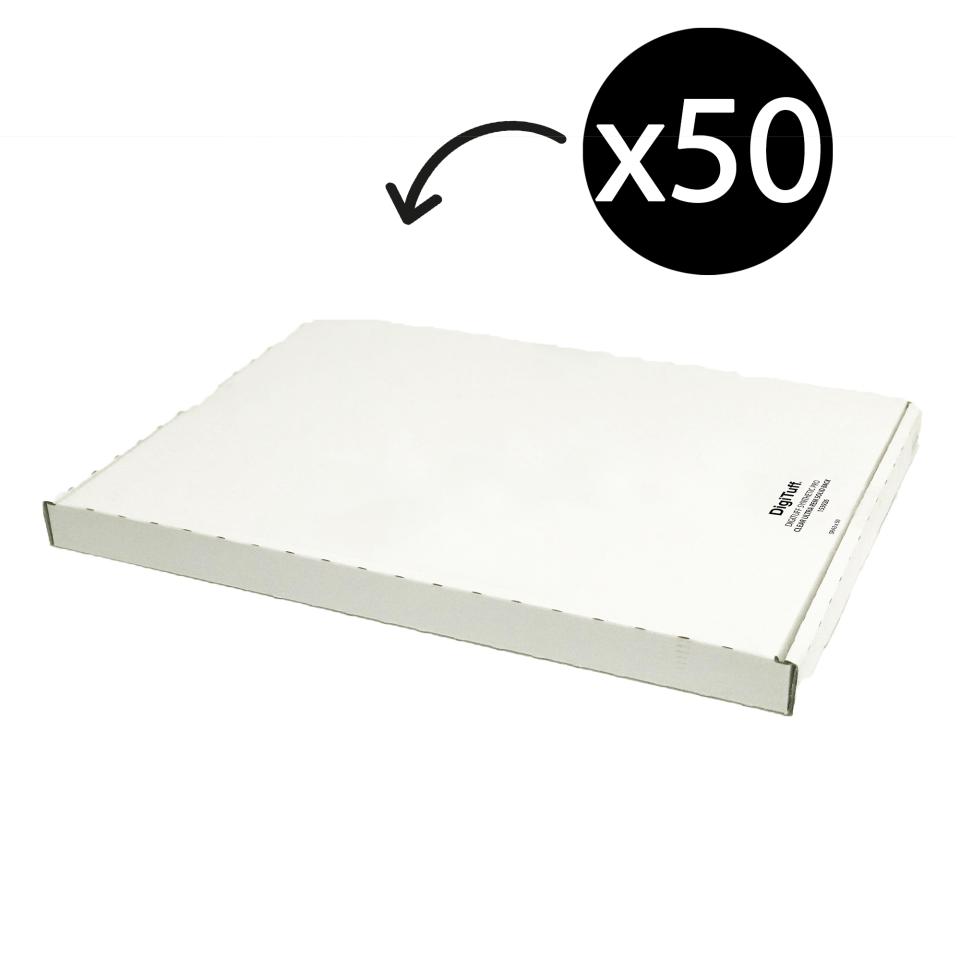 DigiTuff Synthetic Adhesive Matt White Removable Glue Solid Back 320x450mm Pack 50 Image