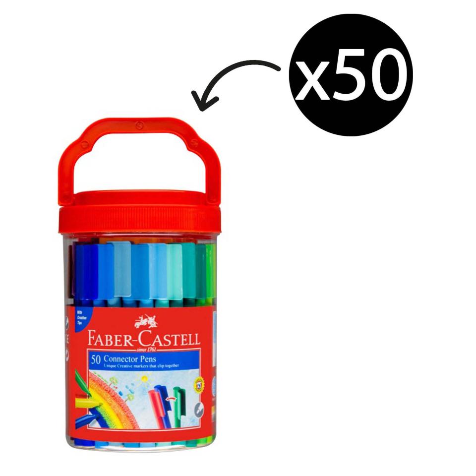 Faber-Castell Connector Pens Assorted Colours Pack 50 Image