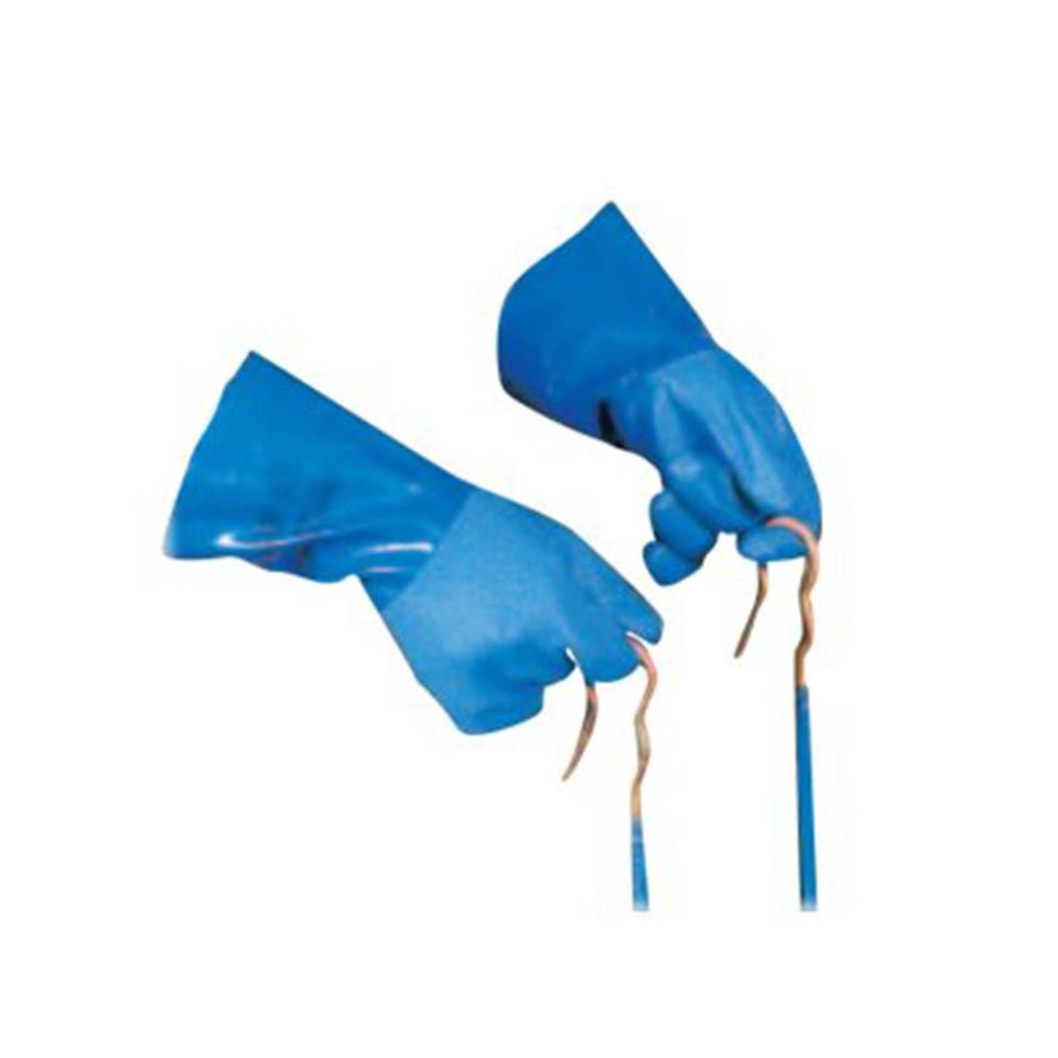AlphaTec 04-644 PVC with cotton liner glove Blue size 10 Pair Image
