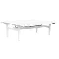 Thumbnail image of Buro Altri Height Adjustable B2B Desk 1800(W)x1600(D)x630-1280(H)mm Sq Leg White Fixed Cable Tray
