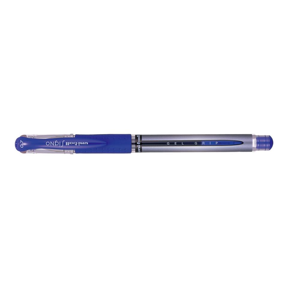 Uniball UM151S Gel Grip Gel Pen Fine 0.7mm Blue Box 12 Winc